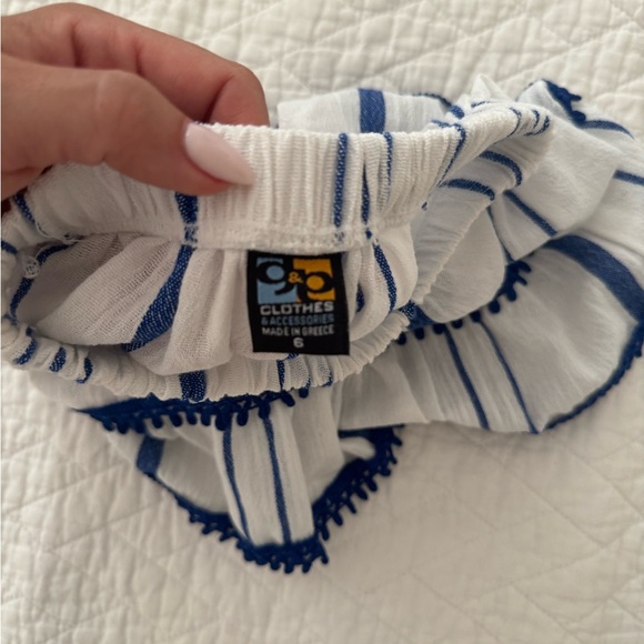 Striped Two-Piece Set with Navy Accents - Picture 2 of 2